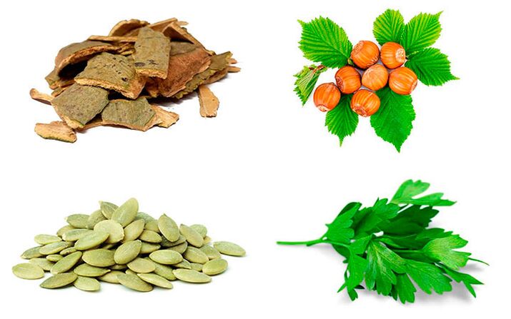 Rimedi popolari per combattere la prostatite corteccia di pioppo tremulo, semi di zucca, prezzemolo e nocciole