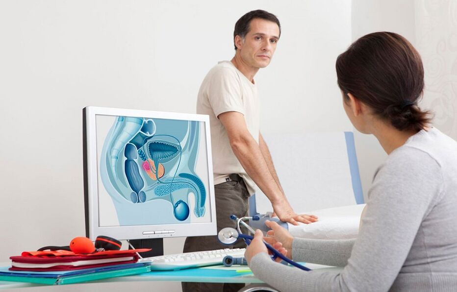 Il medico diagnostica la prostatite sulla base dell'anamnesi, dell'esame strumentale e dei test