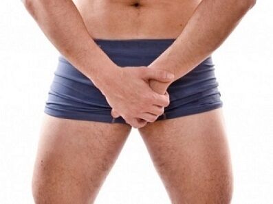 Dolore nella zona genitale e nei testicoli con forma non infiammatoria di prostatite